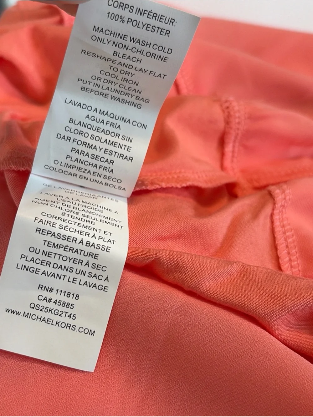 NWT Michael Kors Women’s Medium Grapefruit Sleeveless Logo Tank Top